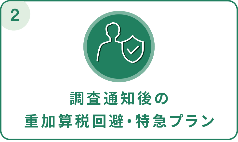 調査通知後の重加算税回避・特急プラン